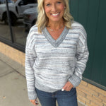 Patsy Grey Multi Sweater Top - Sweater THREAD & SUPPLY