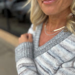 Patsy Grey Multi Sweater Top - Sweater THREAD & SUPPLY