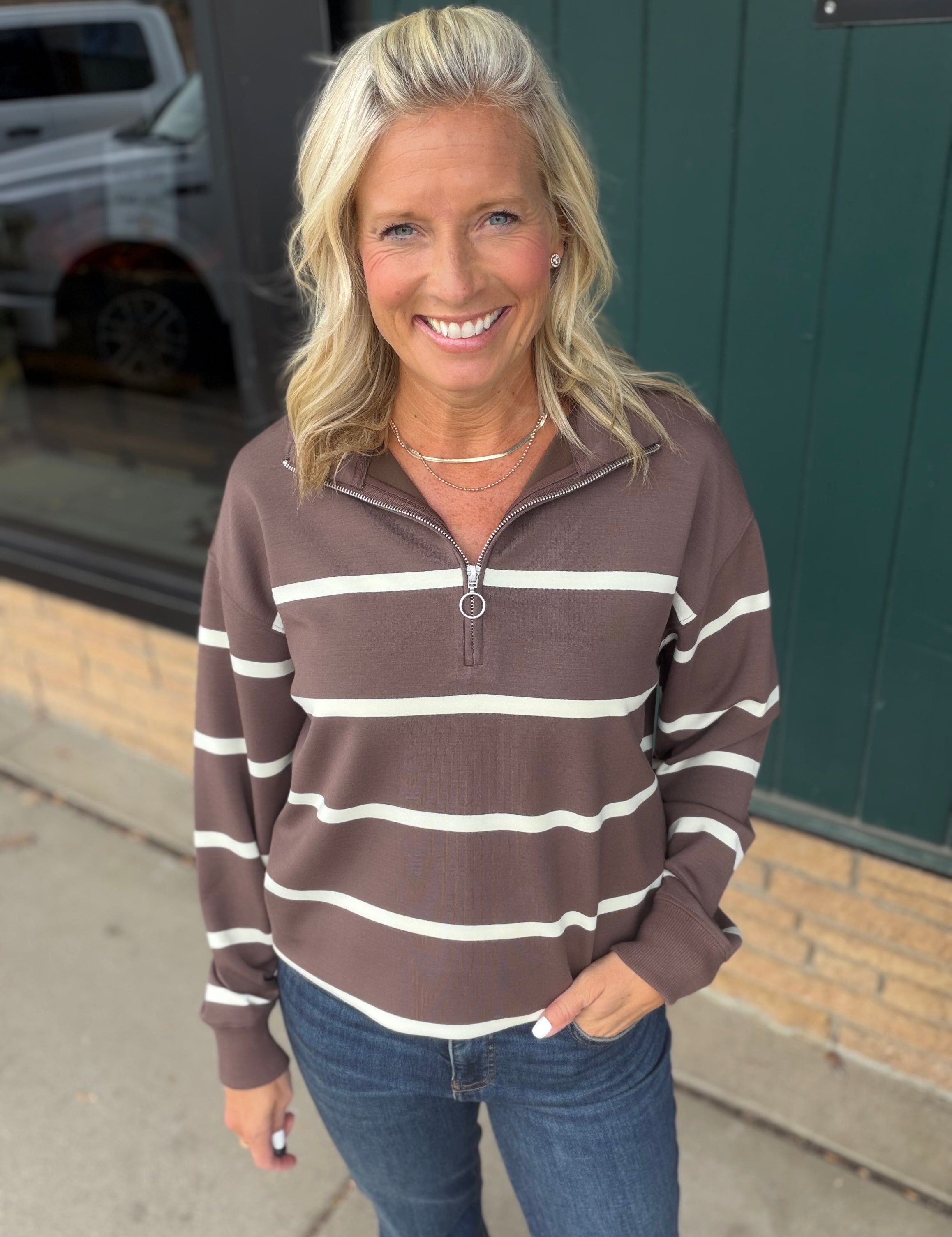 Chocolate Cream Loma Pullover Top - Sweatshirt THREAD & SUPPLY