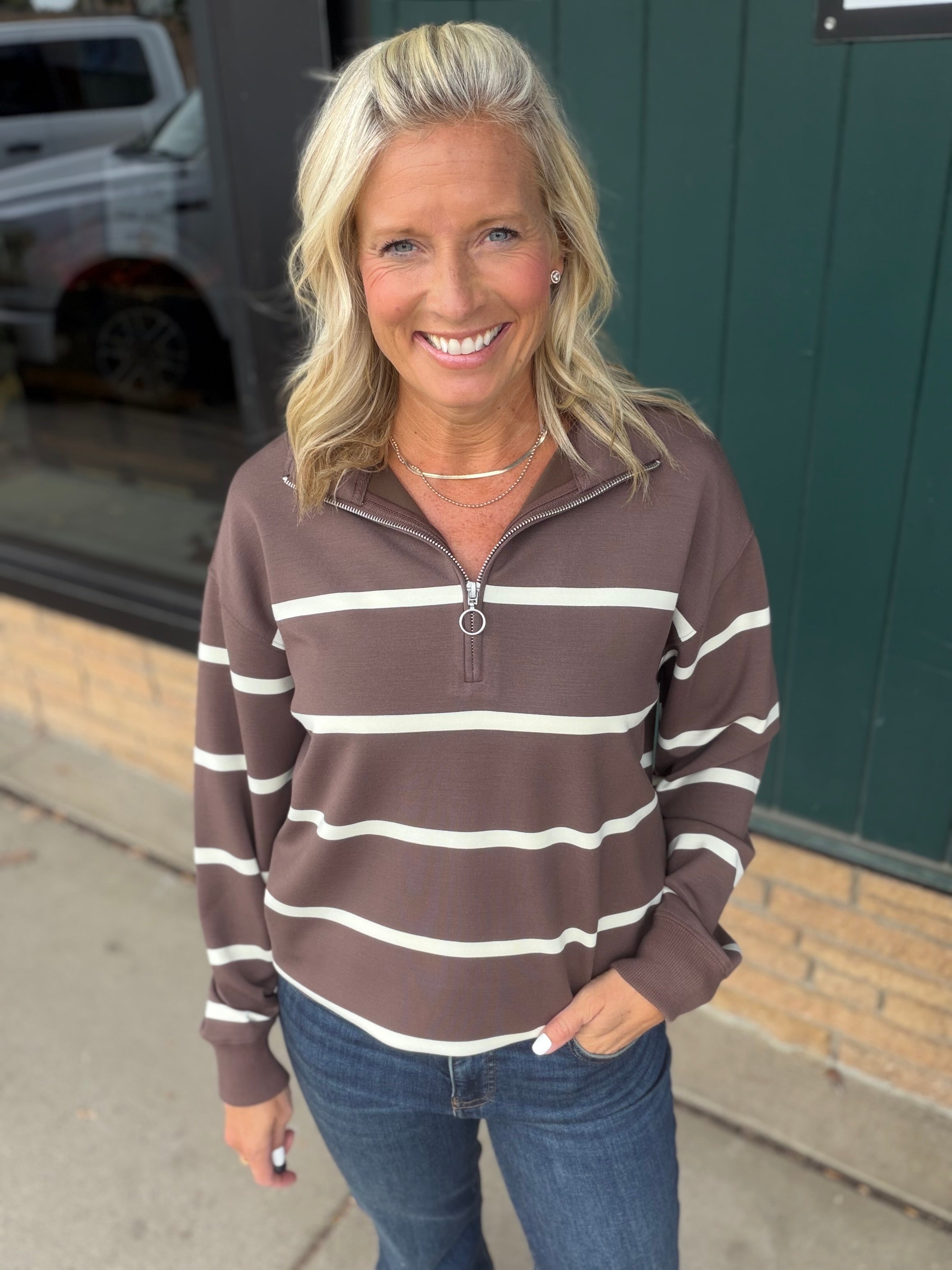 Chocolate Cream Loma Pullover Top - Sweatshirt THREAD & SUPPLY