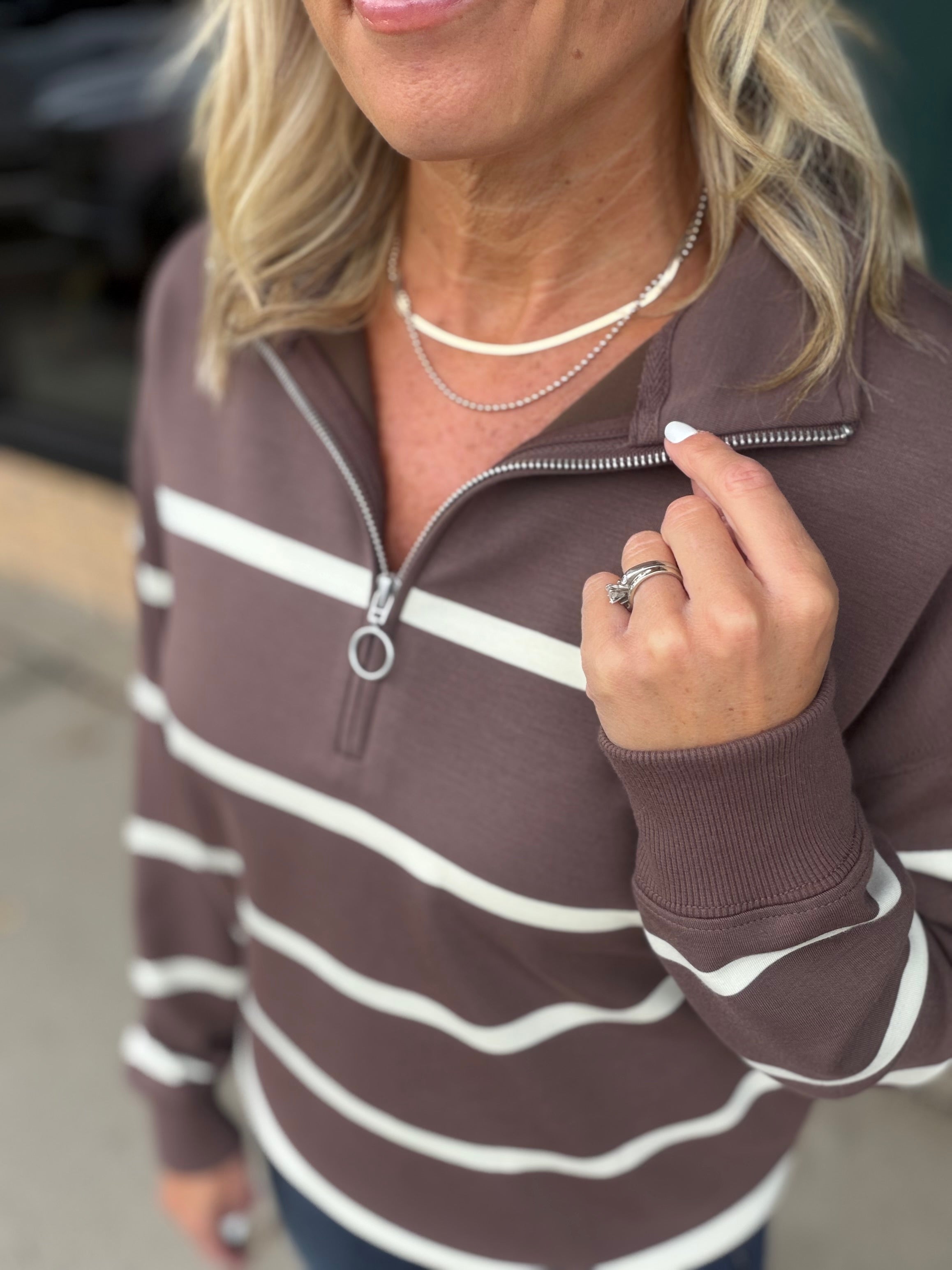 Chocolate Cream Loma Pullover Top - Sweatshirt THREAD & SUPPLY