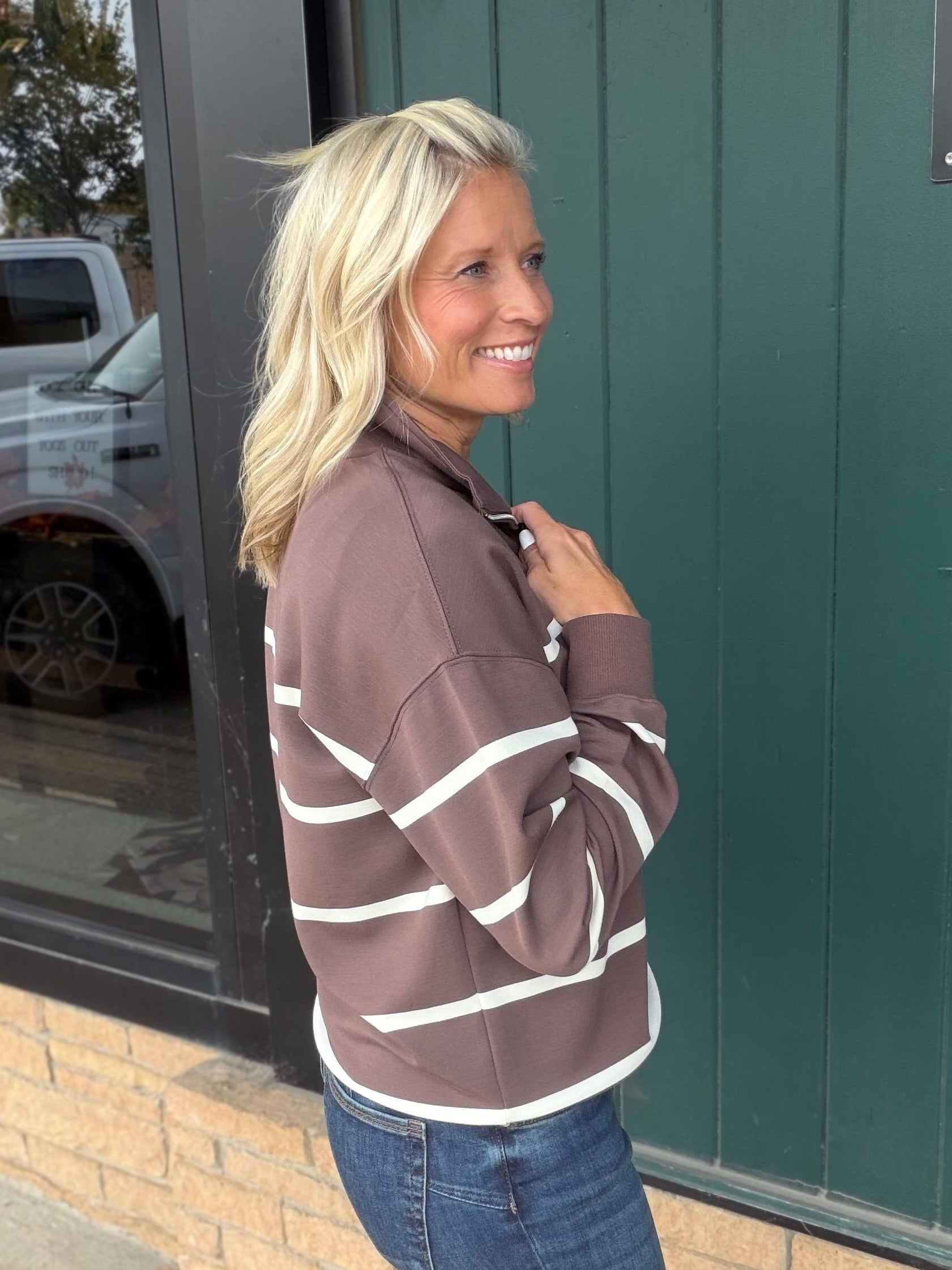 Chocolate Cream Loma Pullover Top - Sweatshirt THREAD & SUPPLY