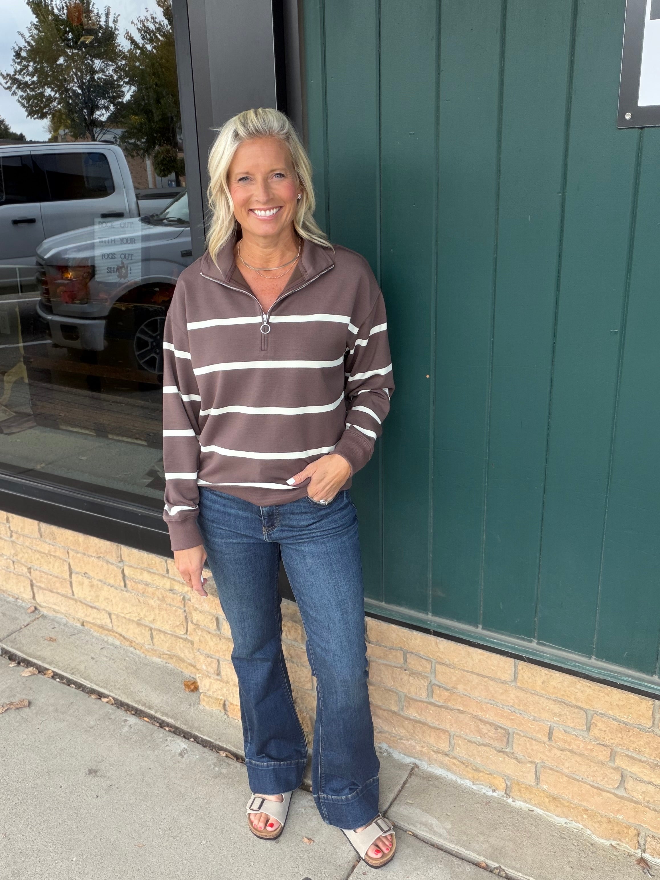 Chocolate Cream Loma Pullover Top - Sweatshirt THREAD & SUPPLY