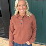 Quinlan Coffee Bean Pullover Tops- Sweaters THREAD & SUPPLY