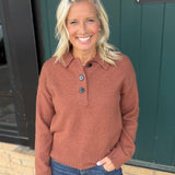 Quinlan Coffee Bean Pullover Tops- Sweaters THREAD & SUPPLY