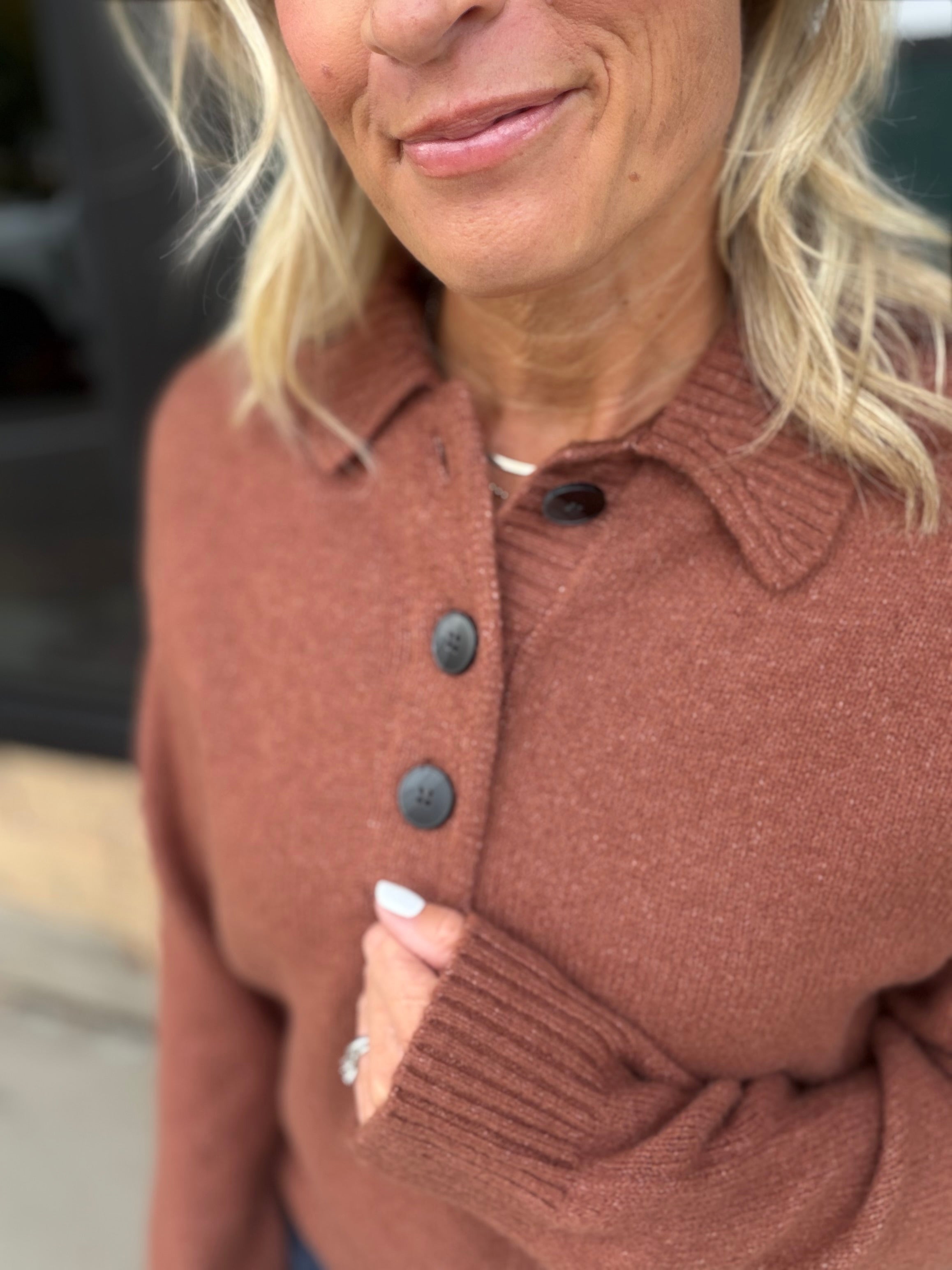 Quinlan Coffee Bean Pullover Tops- Sweaters THREAD & SUPPLY