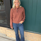Quinlan Coffee Bean Pullover Tops- Sweaters THREAD & SUPPLY
