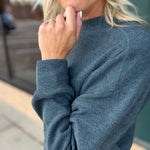 Teal Heather Jasse Top Top - Sweatshirt Thread & Supply