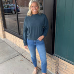 Teal Heather Jasse Top Top - Sweatshirt Thread & Supply
