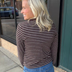 Brown Ivory Stripe Aeris Top Top - Tee THREAD & SUPPLY