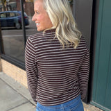 Brown Ivory Stripe Aeris Top Top - Tee THREAD & SUPPLY