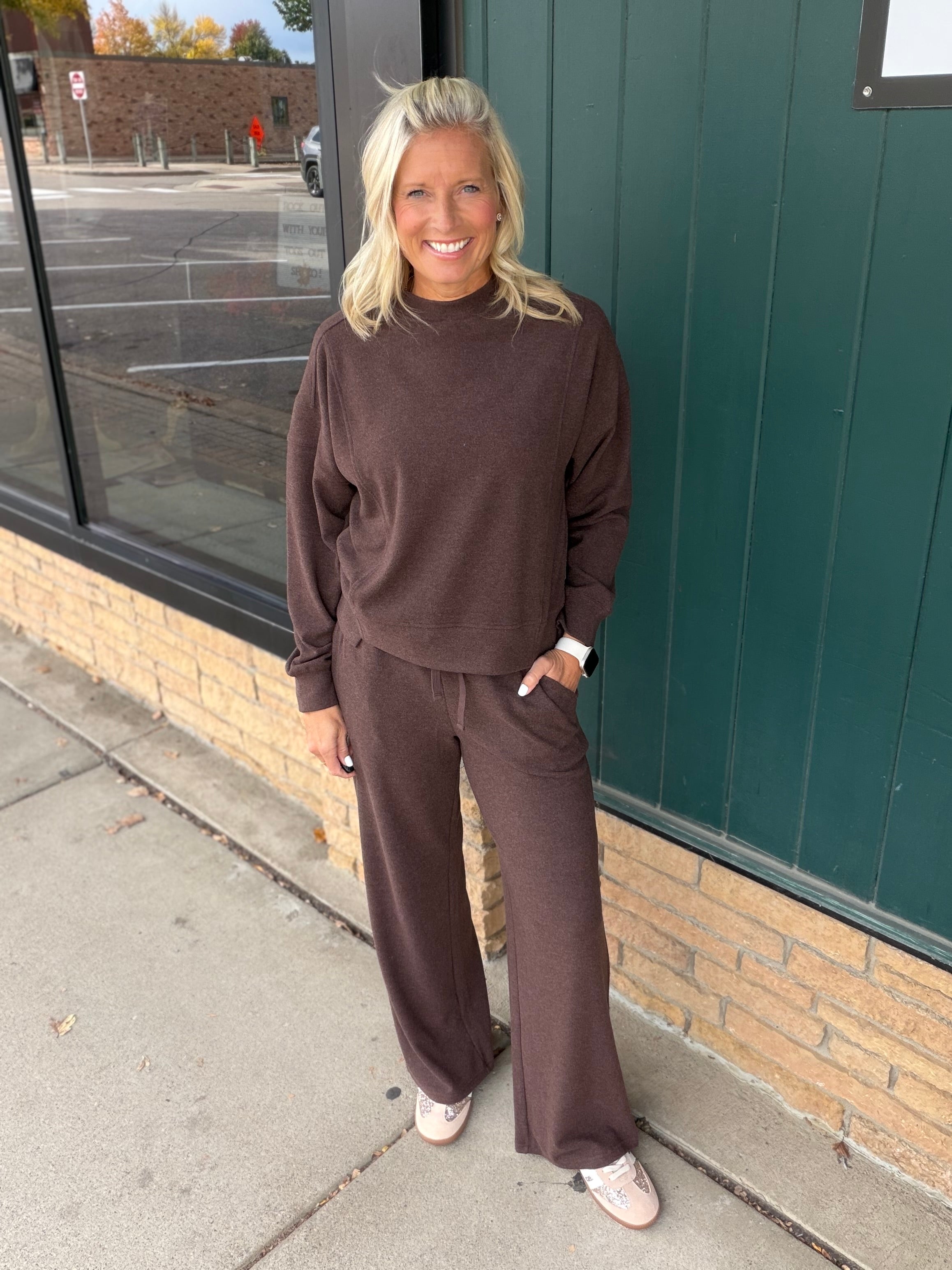 Coffee Bean Heather Jasse Bottoms Bottoms - Pants THREAD & SUPPLY