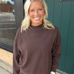 Coffee Bean Heather Jasse Top Top - Sweatshirt THREAD & SUPPLY
