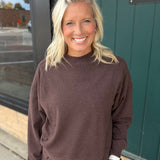 Coffee Bean Heather Jasse Top Top - Sweatshirt THREAD & SUPPLY