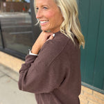 Coffee Bean Heather Jasse Top Top - Sweatshirt THREAD & SUPPLY