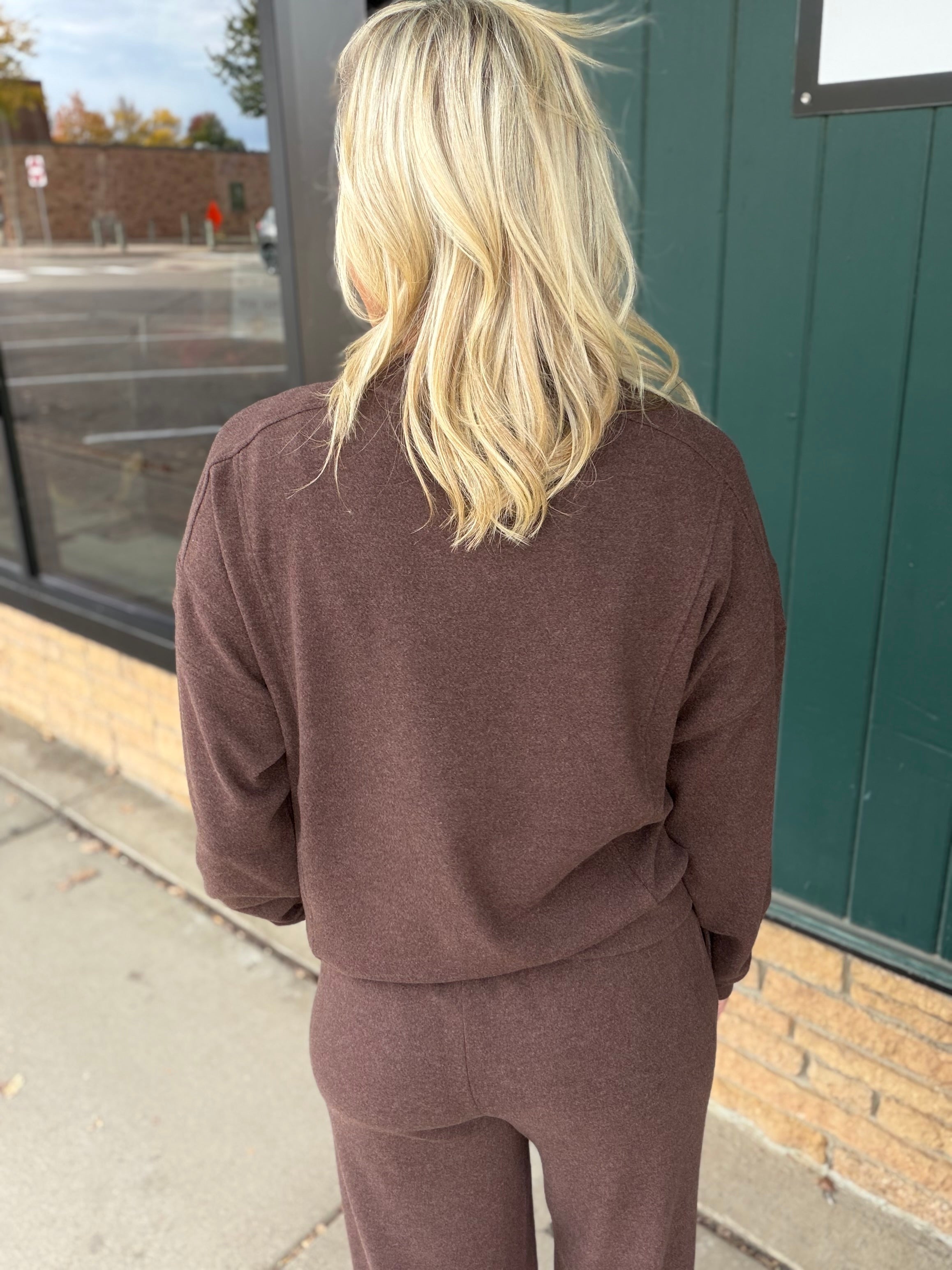Coffee Bean Heather Jasse Top Top - Sweatshirt THREAD & SUPPLY