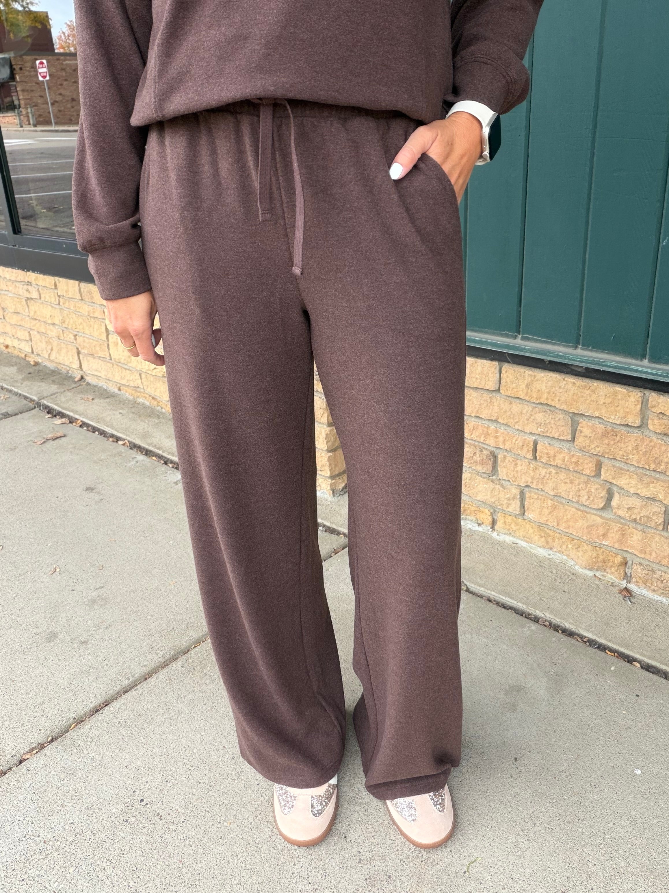 Coffee Bean Heather Jasse Bottoms Bottoms - Pants THREAD & SUPPLY