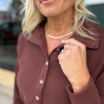 Deep Mahogany Chrishell Pullover Top - Sweatshirt THREAD & SUPPLY