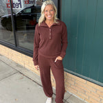 Deep Mahogany Chrishell Pullover Top - Sweatshirt THREAD & SUPPLY