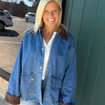 Denim & Corduroy Contrast Jacket Outerwear- Jackets Mable