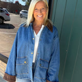Denim & Corduroy Contrast Jacket Outerwear- Jackets Mable