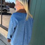 Denim & Corduroy Contrast Jacket Outerwear- Jackets Mable