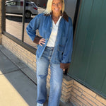 Denim & Corduroy Contrast Jacket Outerwear- Jackets Mable