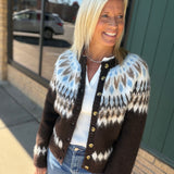 Alma Fair Isle Cardigan Tops- Cardigans FLAG AND ANTHEM