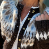 Alma Fair Isle Cardigan Tops- Cardigans FLAG AND ANTHEM