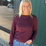 Deep Plum Stacy Top Tops- Long Sleeve THREAD & SUPPLY