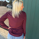 Deep Plum Stacy Top Tops- Long Sleeve THREAD & SUPPLY
