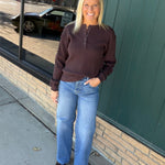 Chocolate Montclair LS Waffle Top Top - Tee FLAG AND ANTHEM