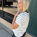 Jean Blue Stripe Asher Tee Top - Tee THREAD & SUPPLY