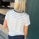 Jean Blue Stripe Asher Tee Top - Tee THREAD & SUPPLY