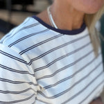 Jean Blue Stripe Asher Tee Top - Tee THREAD & SUPPLY