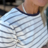 Jean Blue Stripe Asher Tee Top - Tee THREAD & SUPPLY