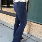 Ana High Rise Flare - Wave Wash Bottom- Jeans KUT FROM THE KLOTH