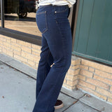 Ana High Rise Flare - Wave Wash Bottom- Jeans KUT FROM THE KLOTH