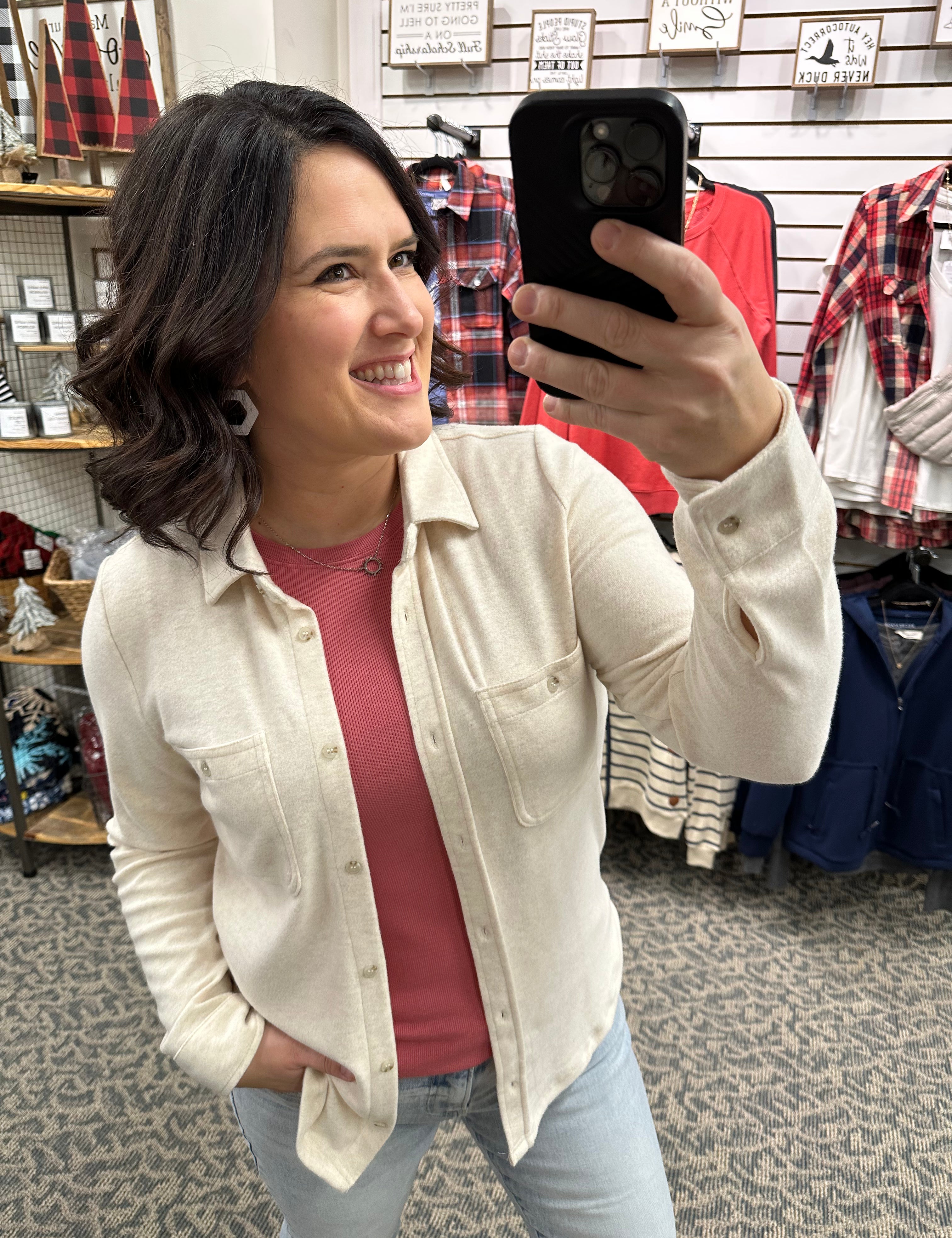 Pink Oatmeal Lewis Top Tops - Button Ups THREAD & SUPPLY