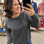 Washed Black Hangout Top Top - Sweatshirt THREAD & SUPPLY