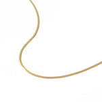 Waterproof Gold Micro Herringbone Necklace: Silver Brenda Grands Waterproof Jewelry