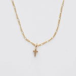 24K Gold Dainty Cross Pendant Necklace Brenda Grands Jewelry