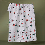 Holiday Lights Tea Towel Geometry