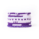 Purple and White Beaded Bracelet INK + ALLOY