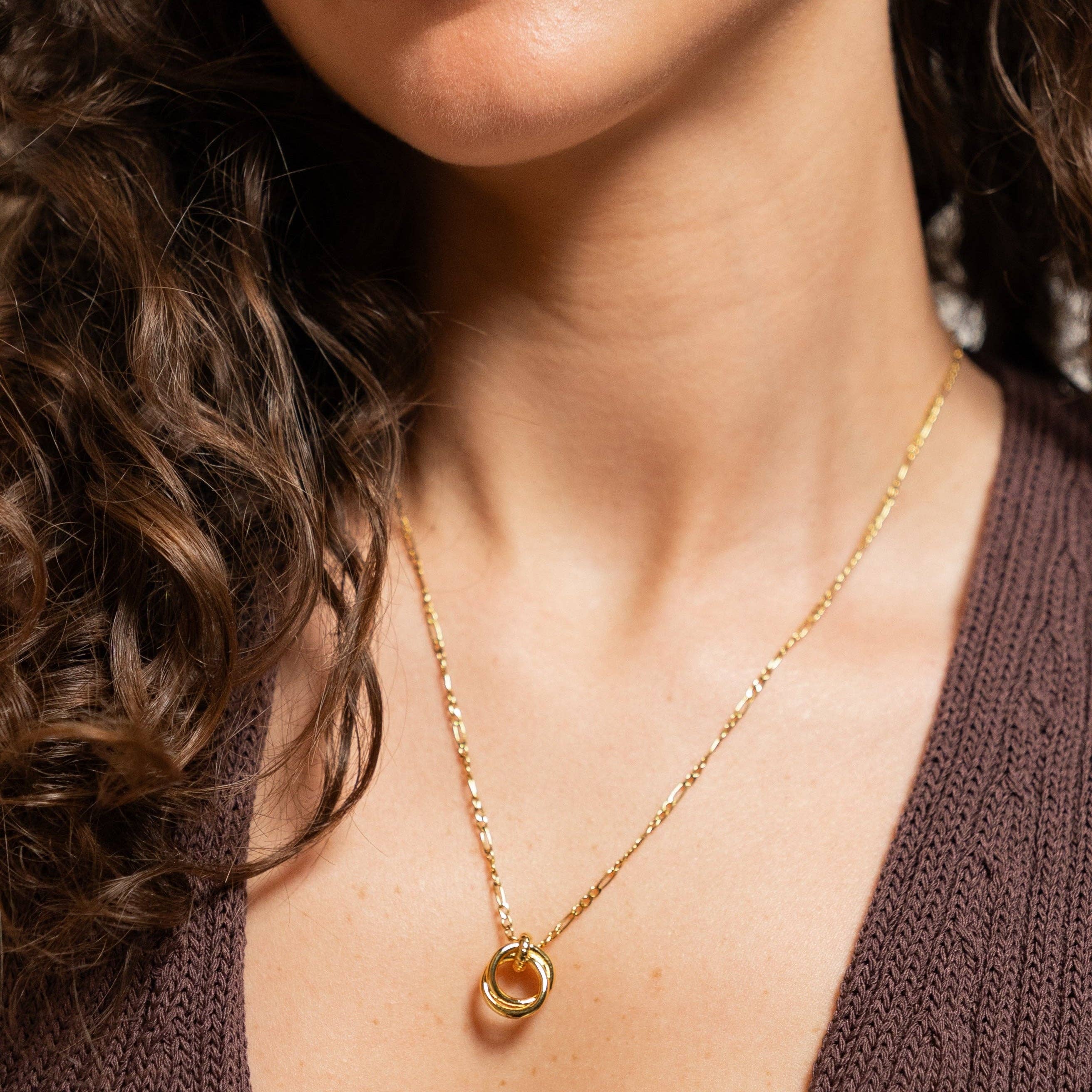 18k Gold Looped Duo Necklace Brenda Grands Jewelry