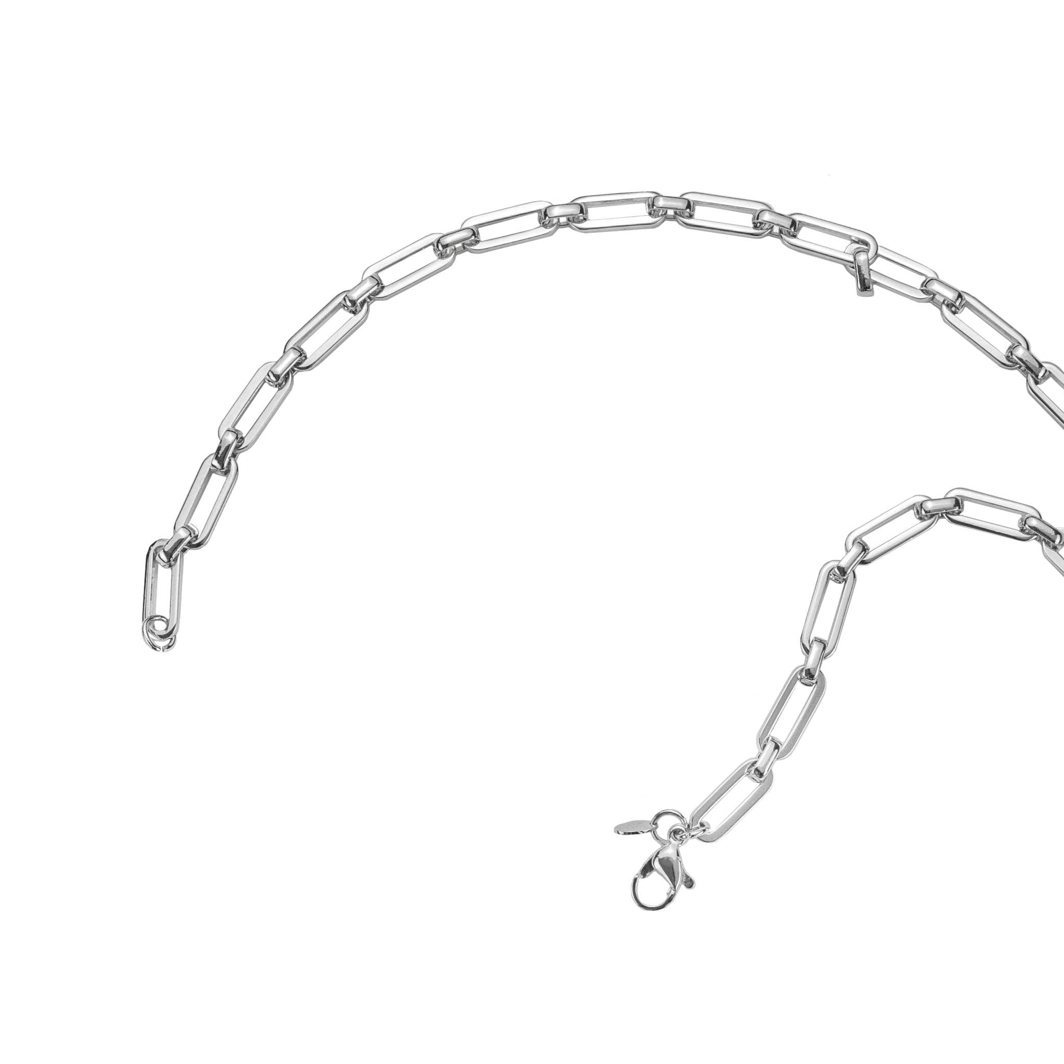 Waterproof Silver Paperclip Chain Necklace Brenda Grands Waterproof Jewelry
