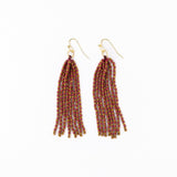 Garnet + Gold Tassel Earrings INK + ALLOY