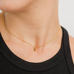 24K Gold Dainty Cross Pendant Necklace Brenda Grands Jewelry