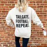 Tailgate Football Repeat Hoodie Top - Sweatshirt Limeberry Designs