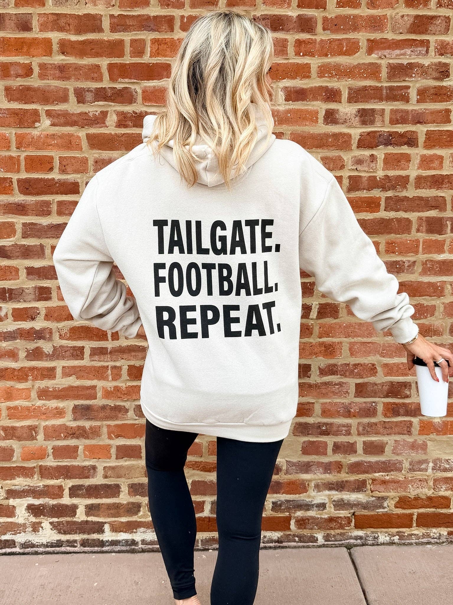 Tailgate Football Repeat Hoodie Top - Sweatshirt Limeberry Designs